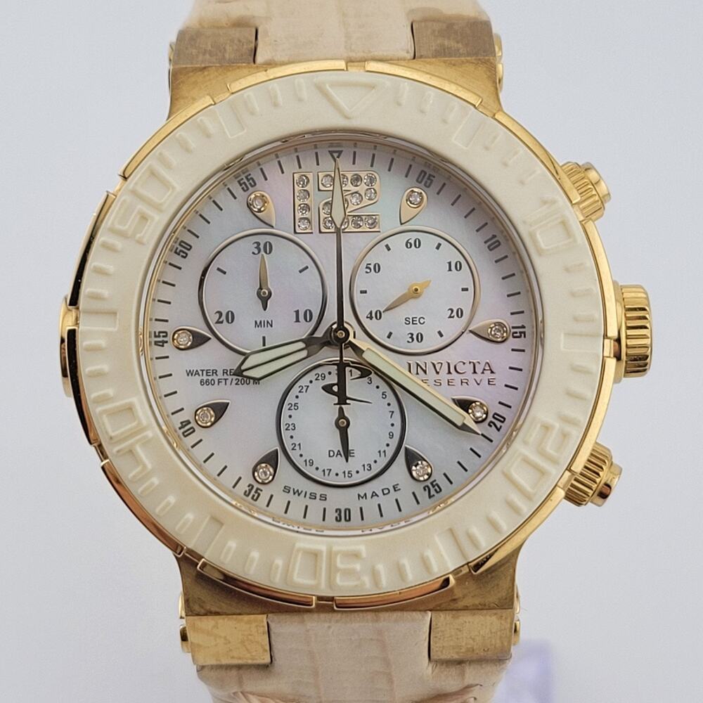 INVICTA 10730 RESERVE OCEAN REEF LADY 24 Certified DIAMONDs Flame Fusion WATCH